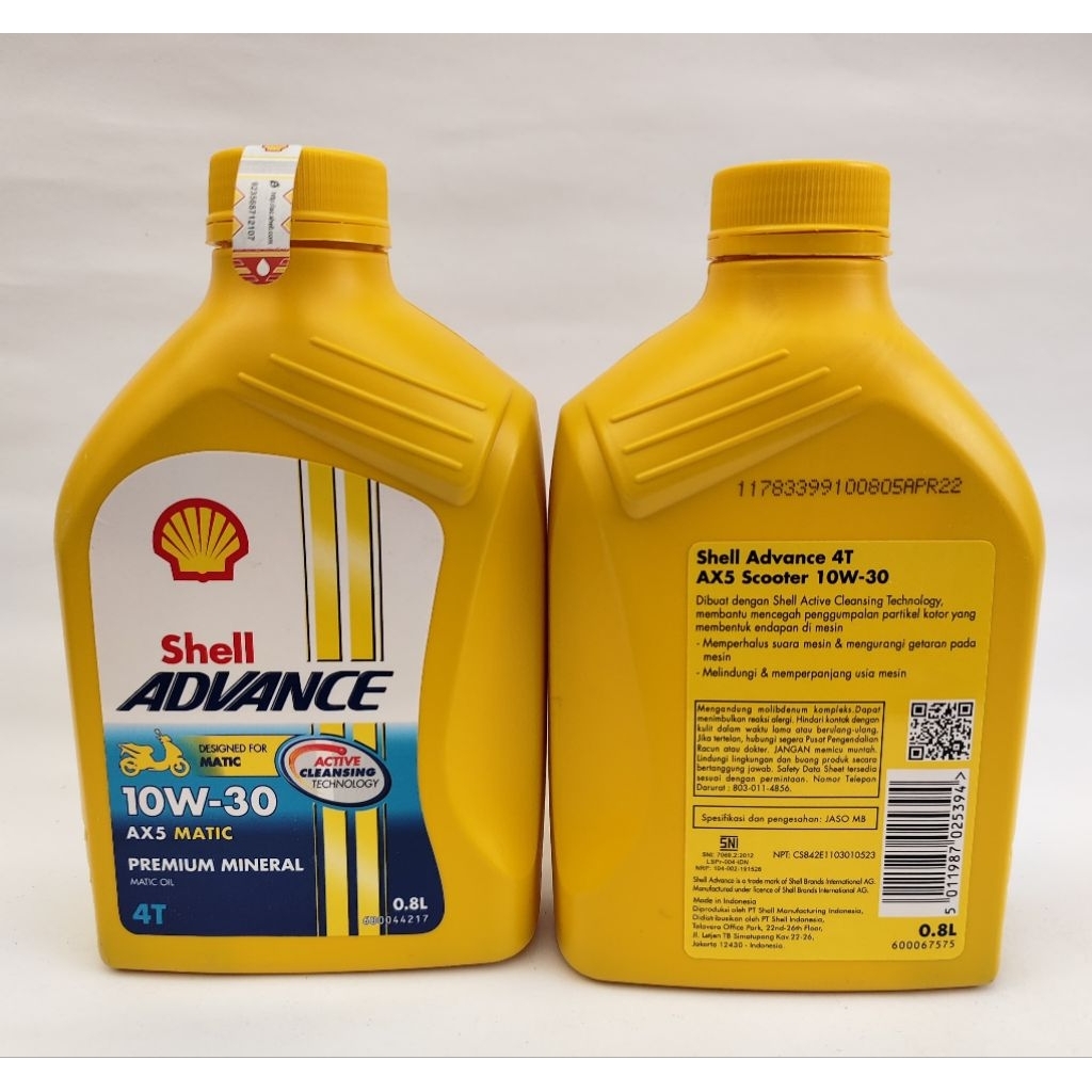 Oli Shell ADVANCE AX5 Matic - 800ml