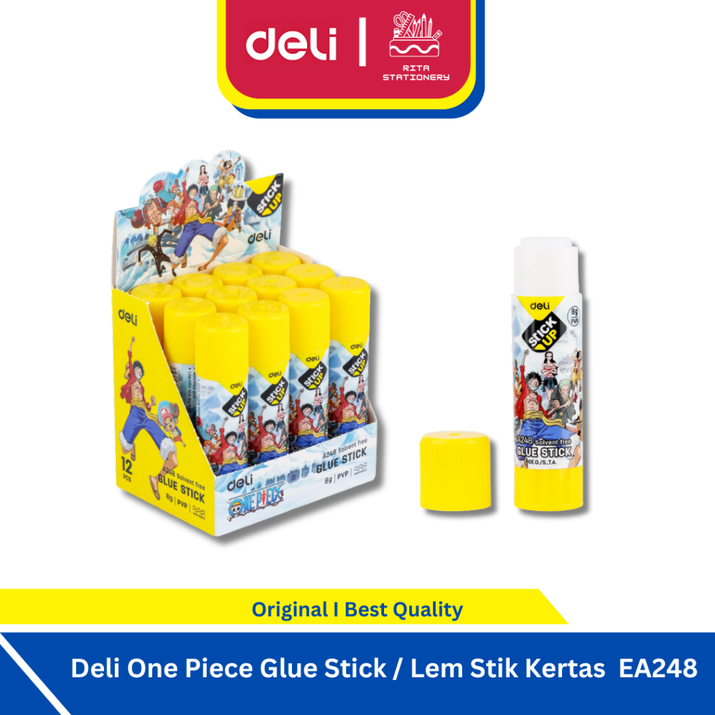 

Deli One Piece Glue Stick / Lem Stik Kertas One Piece Tidak Beracun Mudah Dicuci EA248 eceran satuanun
