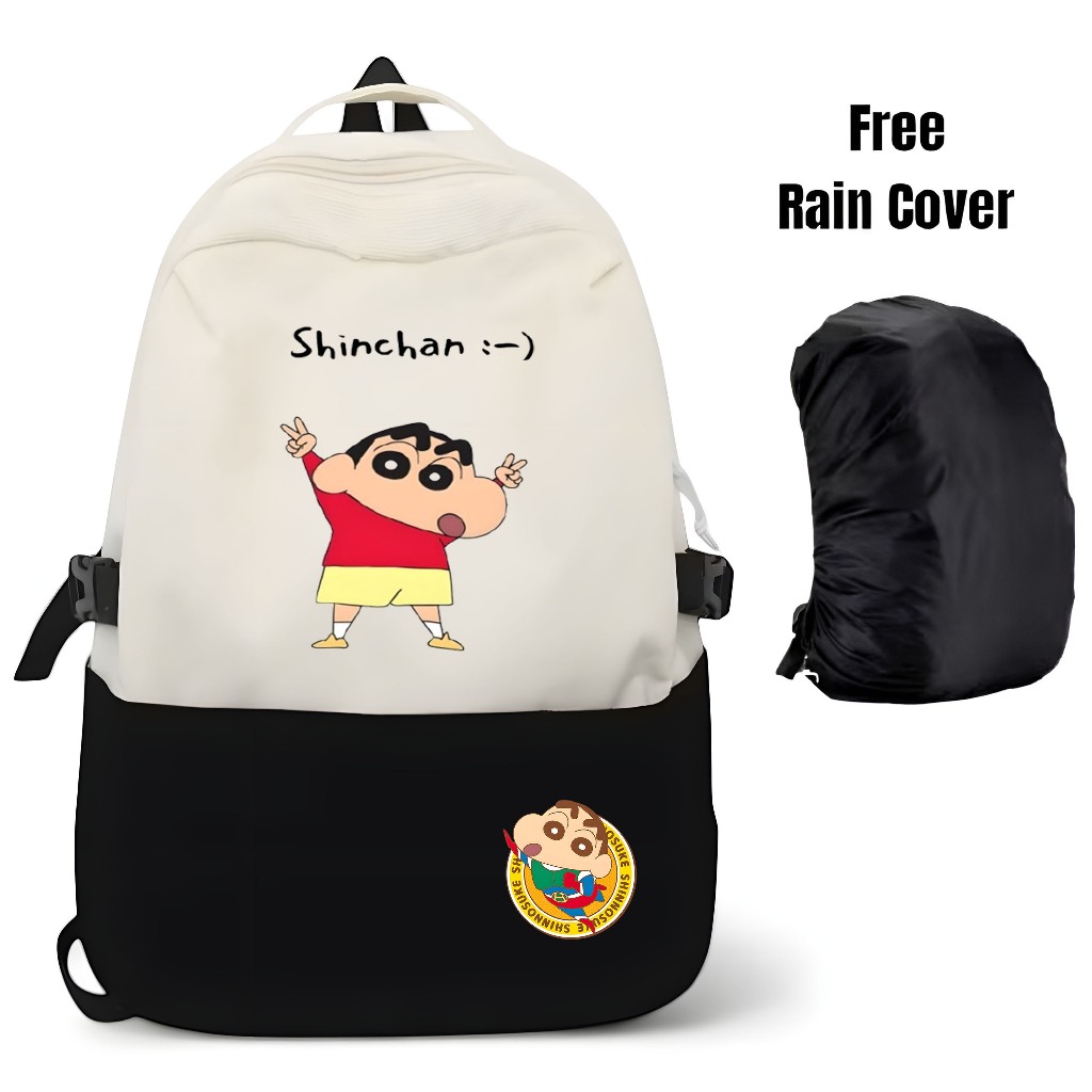 Tas Ransel Sekolah Kekinian Anak Laki Laki dan Perempuan Motif Shinchan Bisa COD Terlaris Terbaru 20
