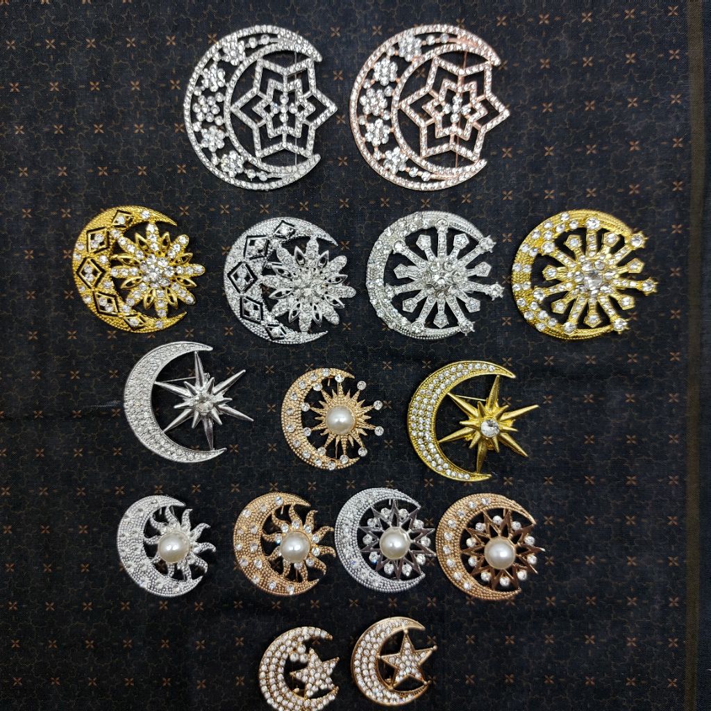 Brooch Tanjak / Bros Tanjak Melayu / Bros bulan Bintang