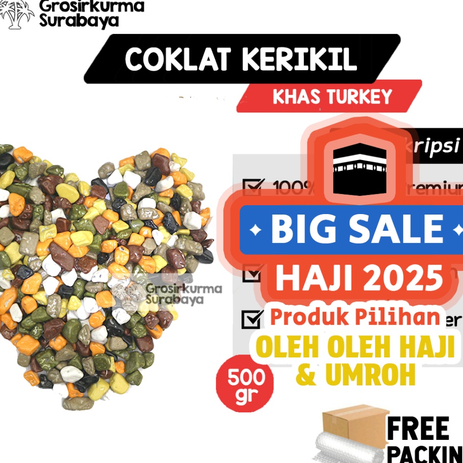 

Bisa Cod STONE CHOCOLATE Cokelat Kerikil 5gr Khas Arab Turki Rasa Istimewa Untuk Souvenir Oleh oleh Haji