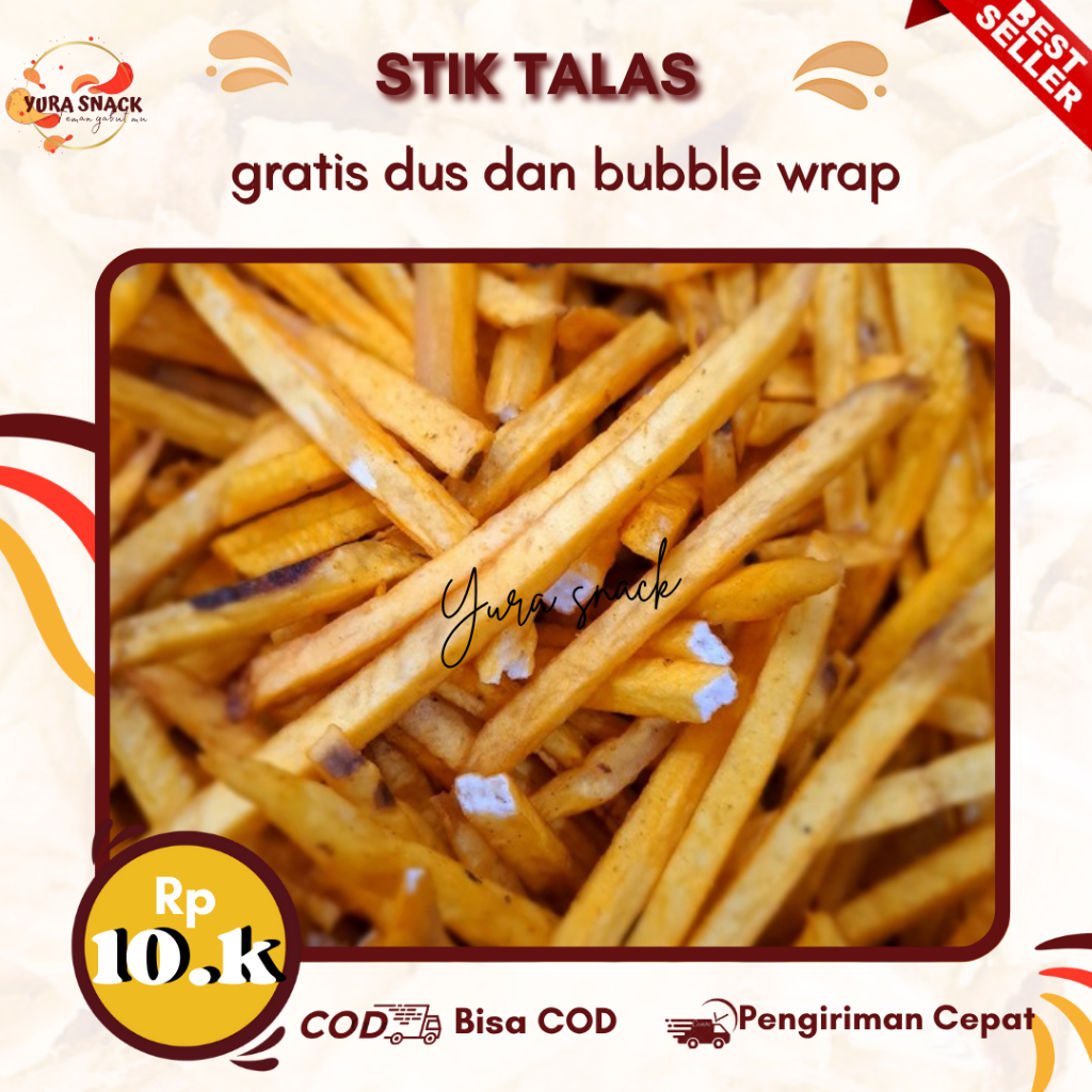 

Stik Tales / Talas Asin Gurih Manis Camilan Kiloan Kemasan 250gr 500gr 1000gr