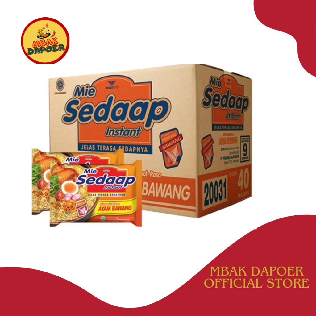 

MIE SEDAP KUAH AYAM BAWANG 1 DUS ISI 40PCS
