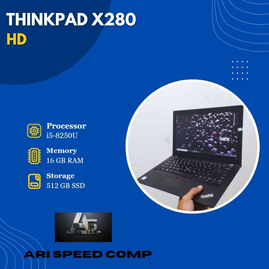 THINKPAD X280 i5-8250u/RAM 16GB/SSD 1TB NVME/HD