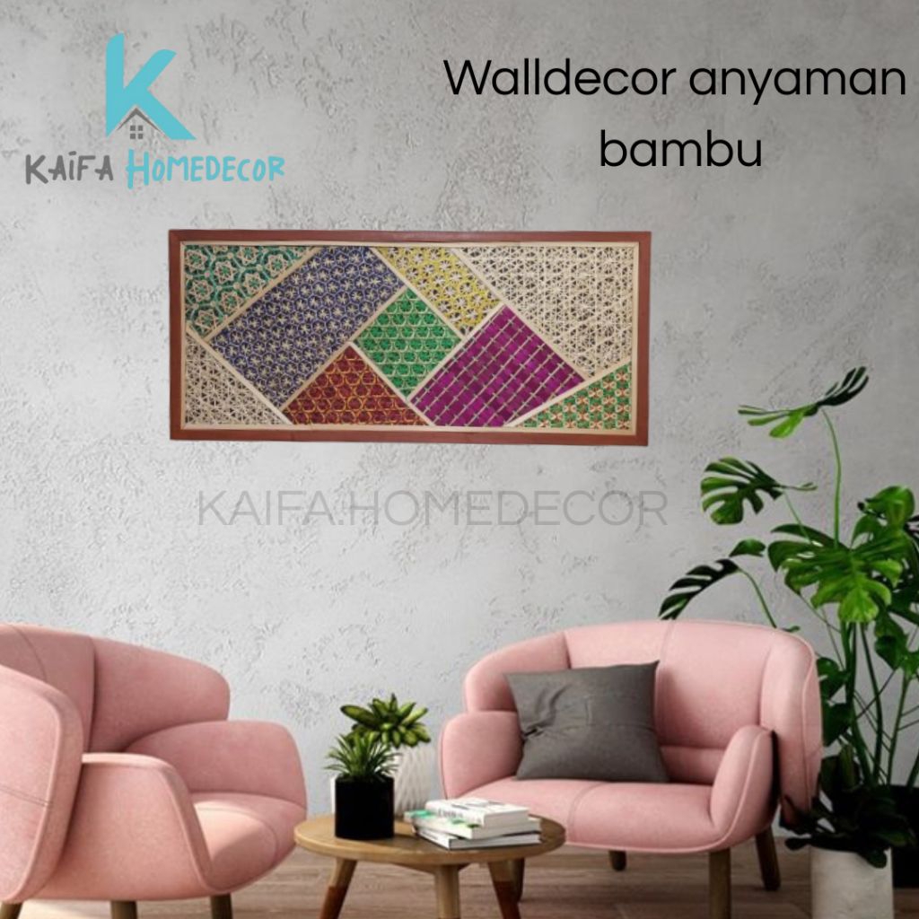 Walldecor/hiasan dinding bambu aestheticWalldecor/hiasan dinding estetik anyaman bambuWalldecor/deko