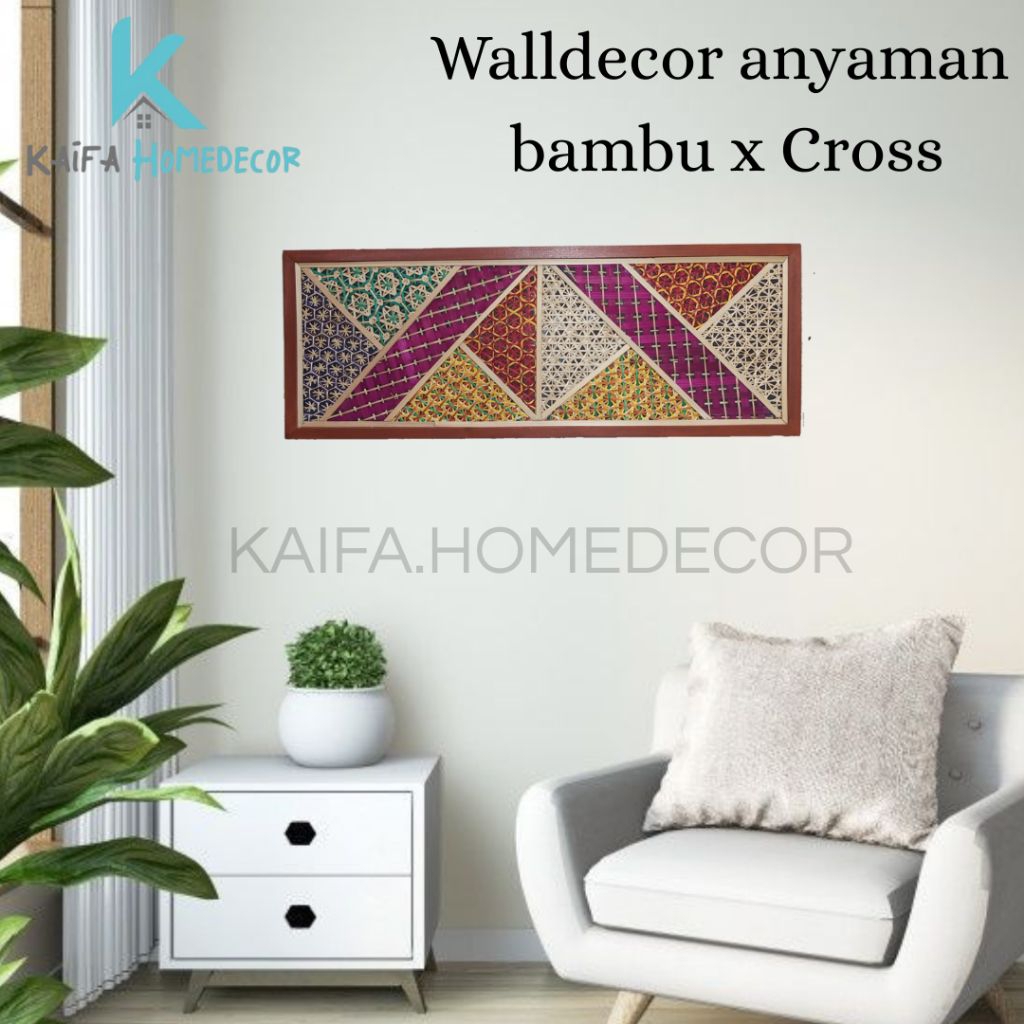 Walldecor/hiasan dinding bambu aestheticWalldecor/hiasan dinding estetik anyaman bambu