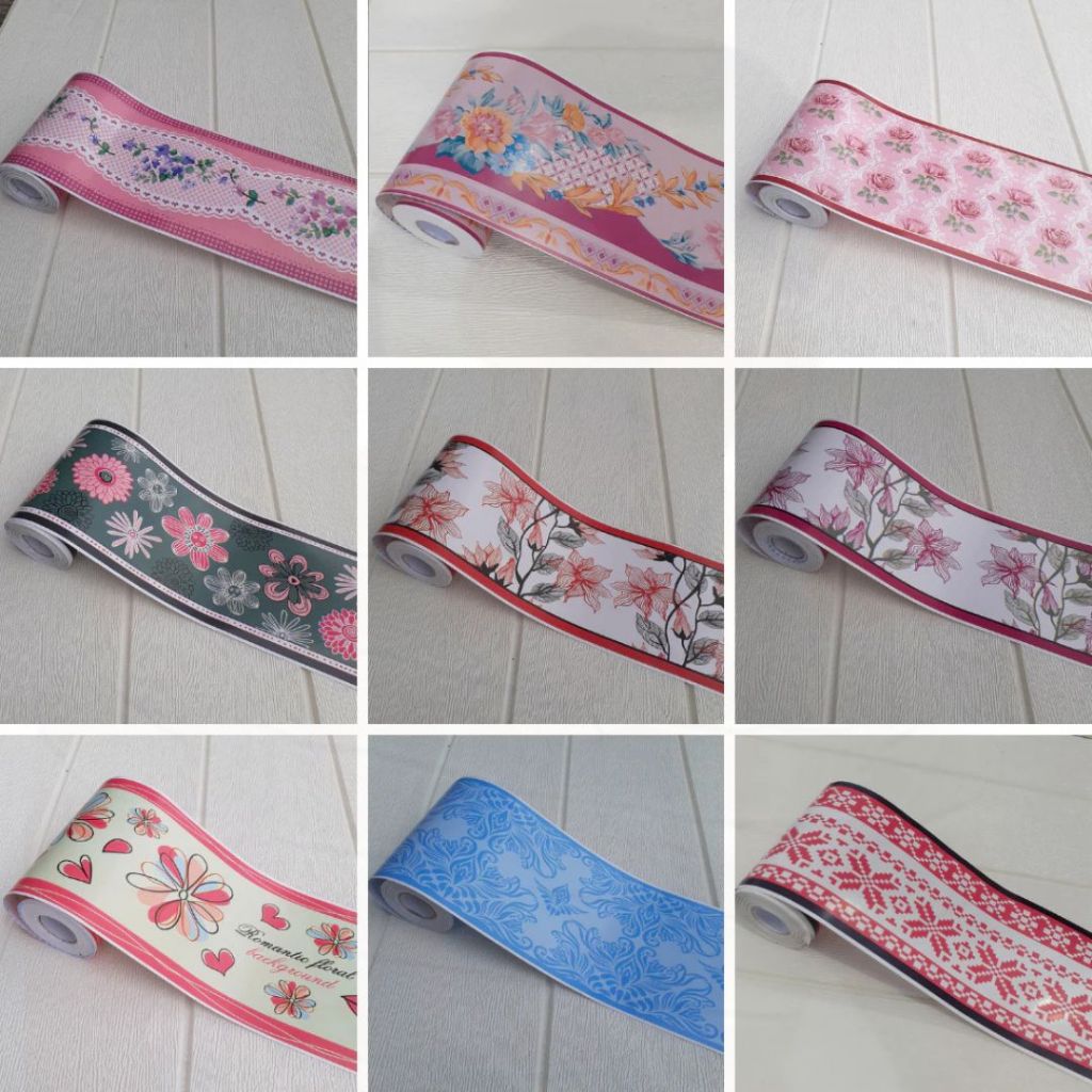 List Wallpaper Dinding - List Wallpaper Dinding 10 Meter - Wallpaper Pvc - List Border Pvc 10Cmx10M