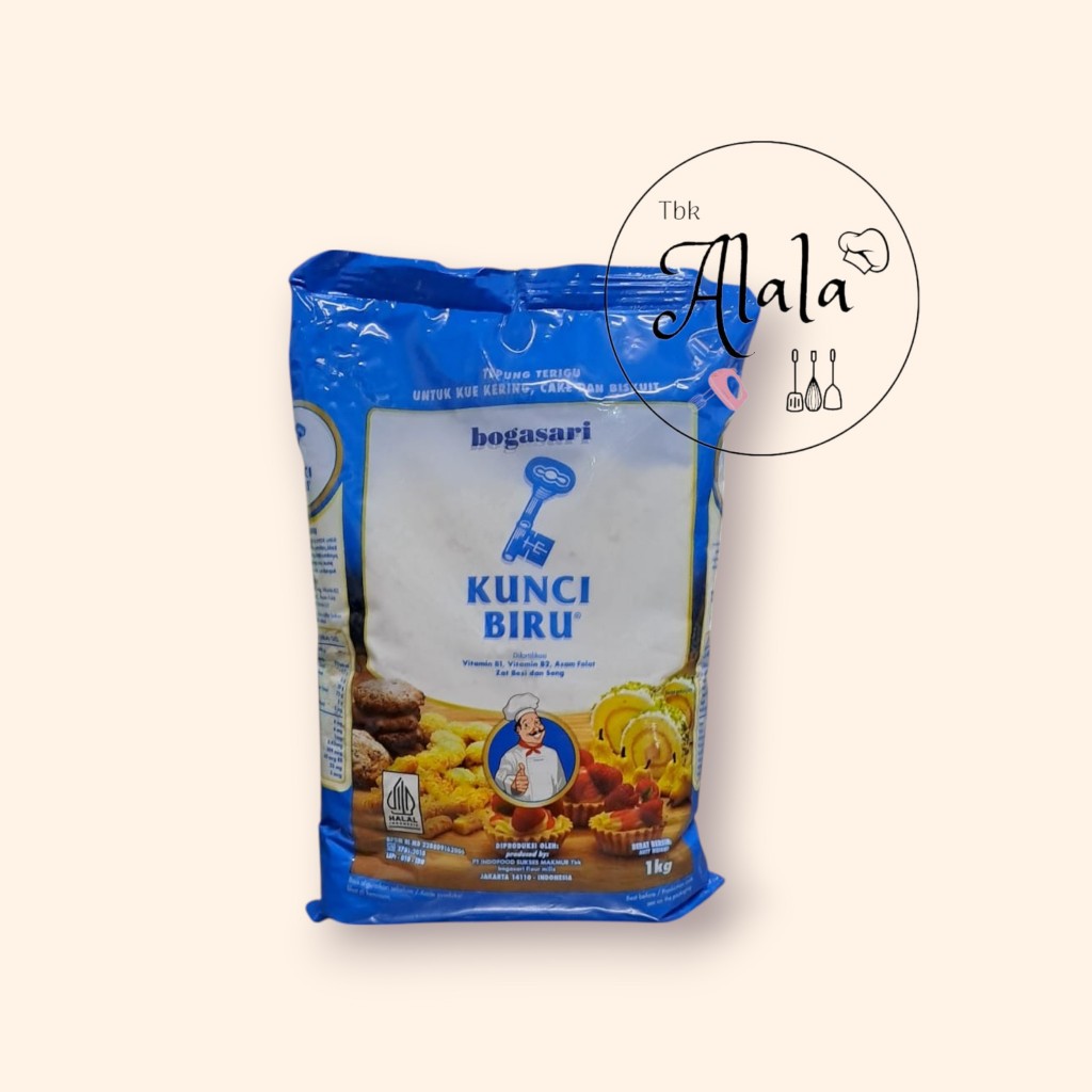 

Tepung Terigu Kunci Biru 1 kg / tepung protein Tinggi