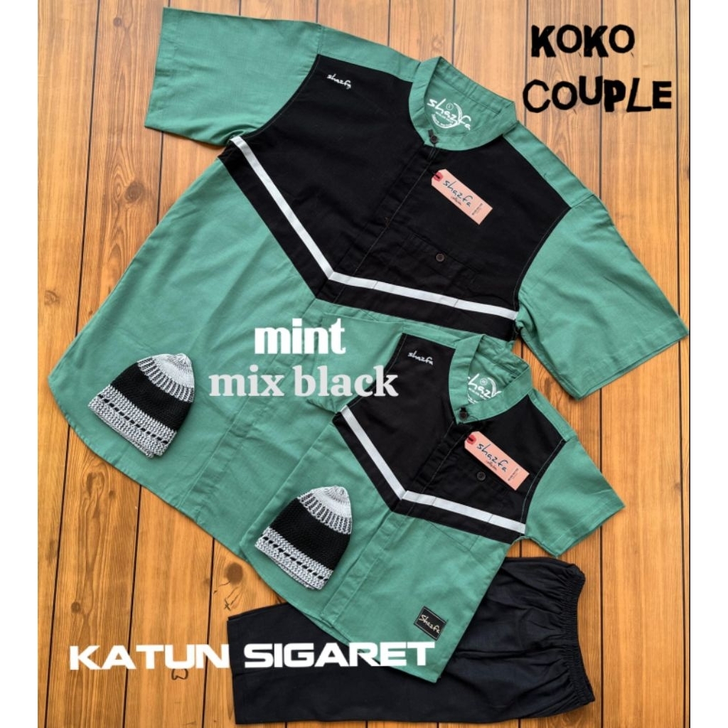 Kemko Couple Ayah dan Anak - Koko Couple - Kemeja Koko Couple - Koko Ayah dan Anak - Setelan Koko An