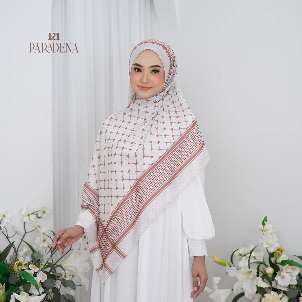 PARADENA - Hijab Motif Pashmina Keffiyeh Voal Premium