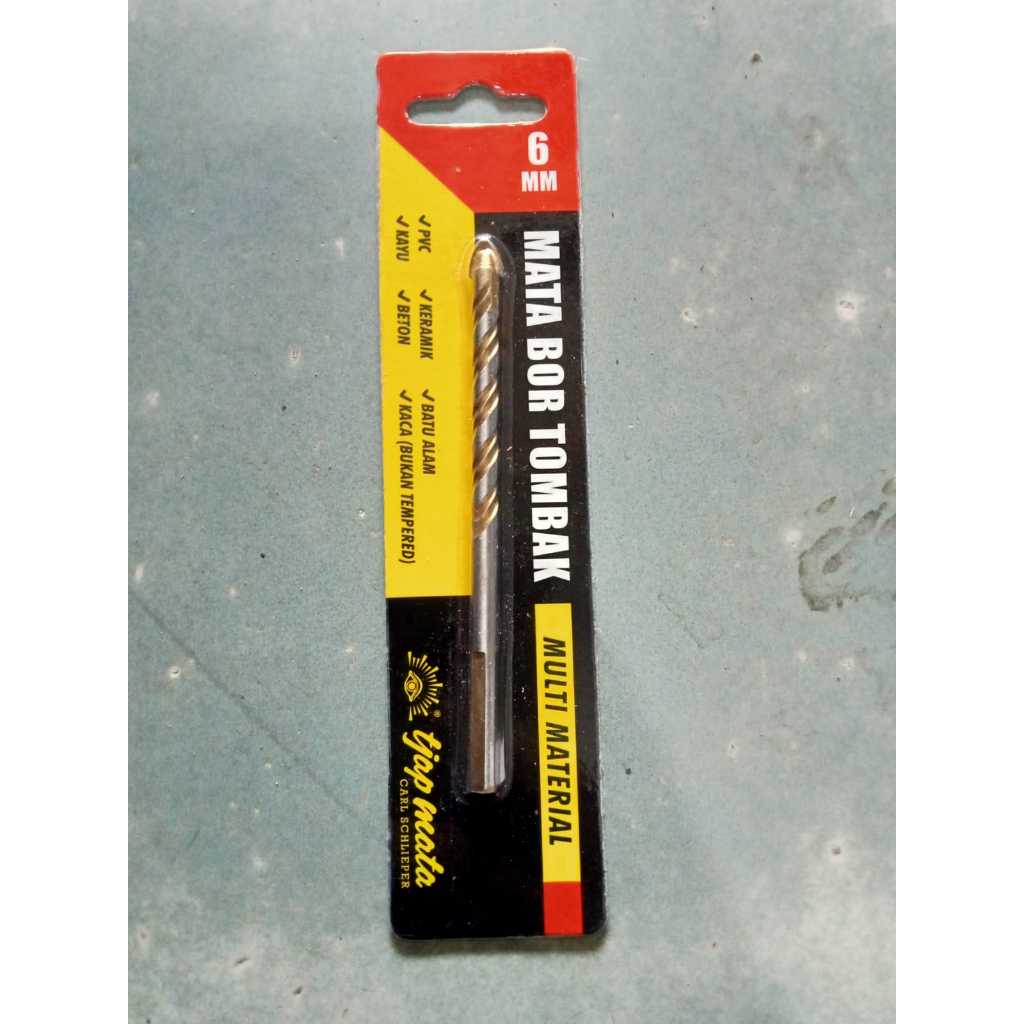 mata bor tombak 6mm TJAP MATA/mata bor keramik beton kaca multifungsi/ukurana 6mm