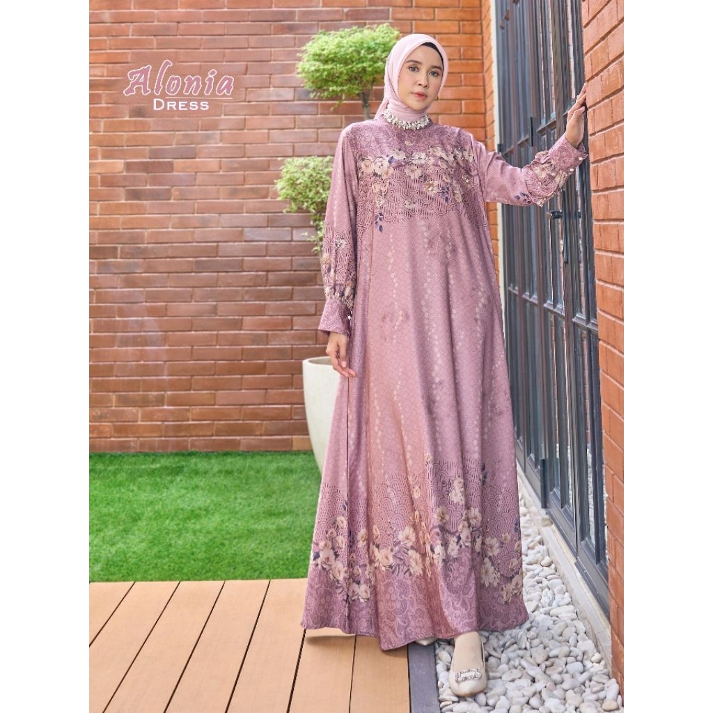 ALONIA DRESS / GAMIS PESTA WANITA / DRESS MEWAH ORI BY MAREVI (HANYA SIZE STANDAR)
