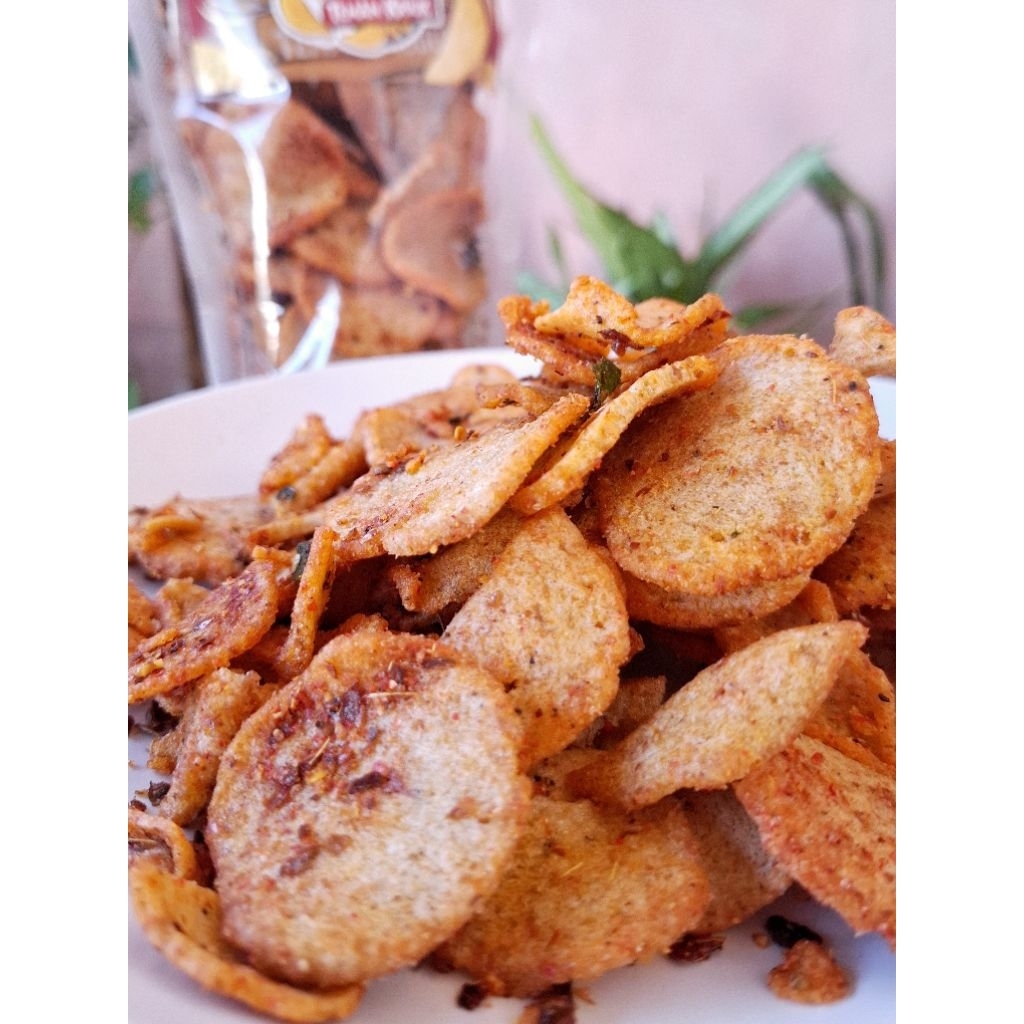 

Basreng Daun Jeruk Pedas Gurih 130gr | Snack Kriuk Pedas Gurih Kekinian