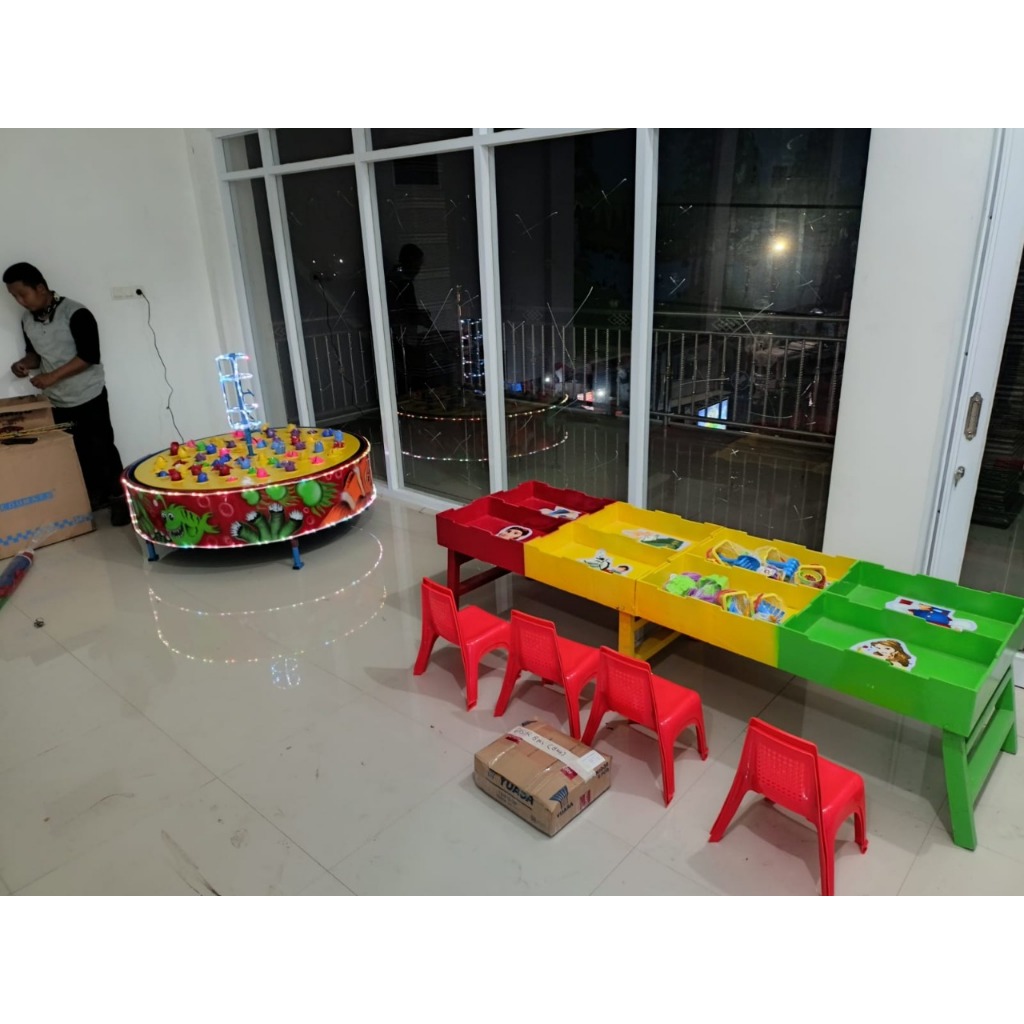 odong odong wahana 1 set meja pasir kinetik termurah berkualutas amanah ILHAM INDUSTRI WAHANA