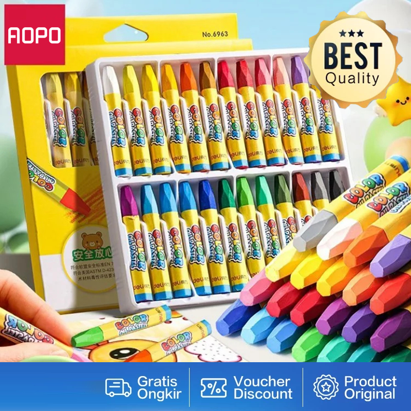 

Oil Pastel Crayon 12/24/36 Warna cerah sempurna tidak beracun