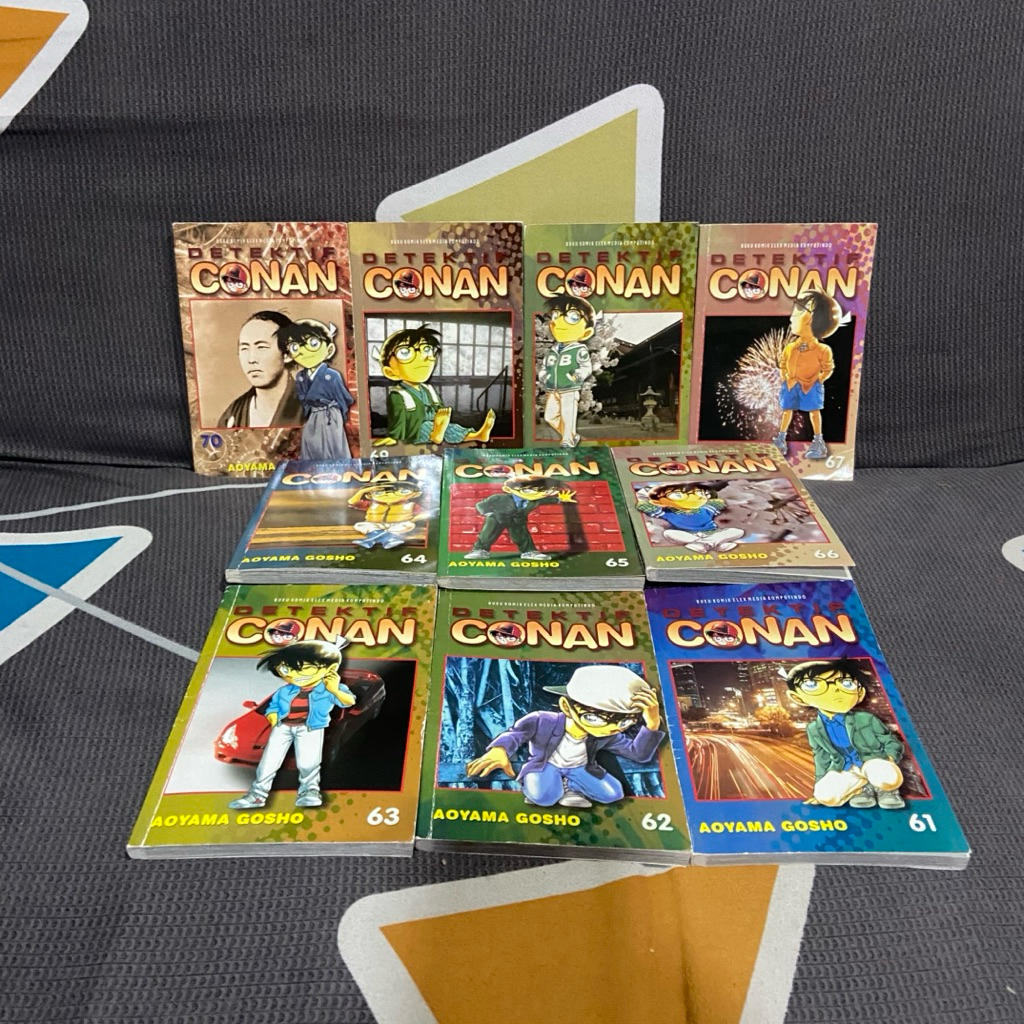 Paket Komik Detektif Conan Vol 61-70 Set Lengkap Fulset Fullset 61 62 63 64 65 66 67 68 69 70