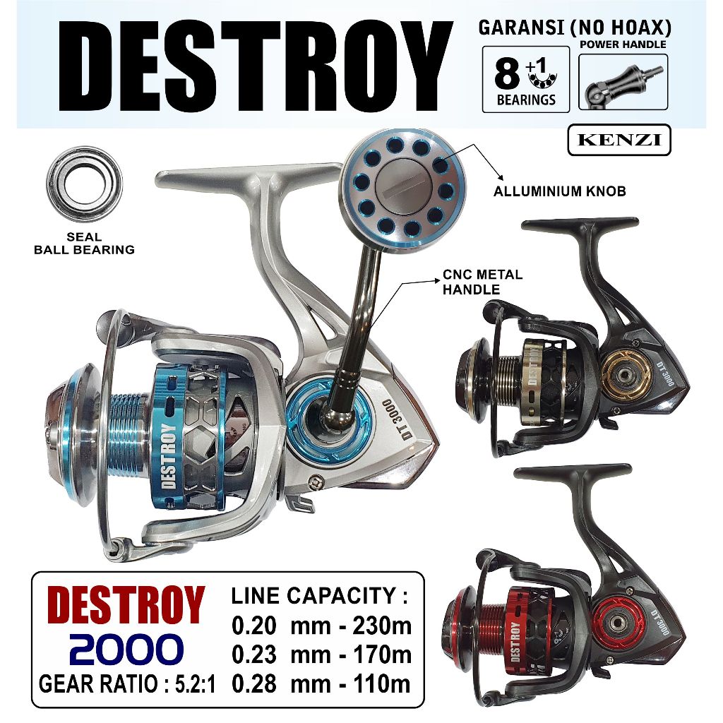 REEL KENZI DESTROY 2000 HITAM