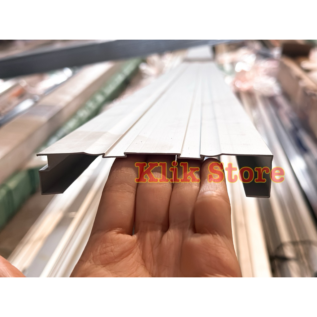 Spandel Etalase 12 cm + U / Spandril Aluminium // Panjang 585 cm