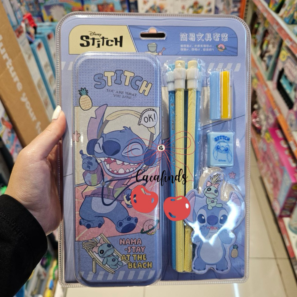 

New Disney‼️Alat Tulis Set / Kotak Pensil + Pensil Penghapus Rautan Disney Lilo & Stitch Collection