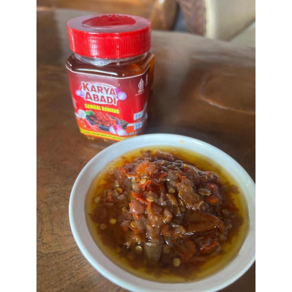

Sambal Bawang Original Khas Nganjuk Tanpa Pengawet Tahan 3 Bulan KARYA ABADI 150 gram