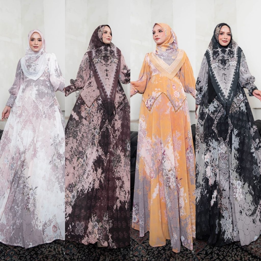 syari alisbha Shakira pesona bunti ORI Mariani /Liza dress bordir Maroko ORIGINAL AQILA FASHION