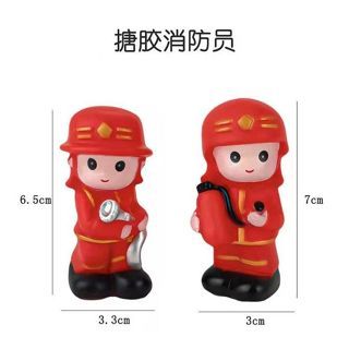 {LUCK.B} PAJANGAN KUE ULANG TAHUN DAMKAR FIRE FIGHTER TOPPER CAKE PEMADAM KEBAKARAN / HIASAN KUE ULA