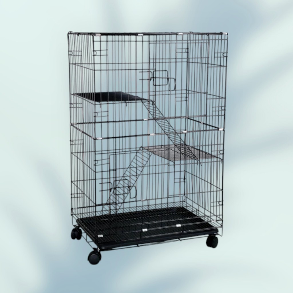 KANDANG KUCING 75 TINGKAT 3 BESI TEBAL UKURAN 75X45X100