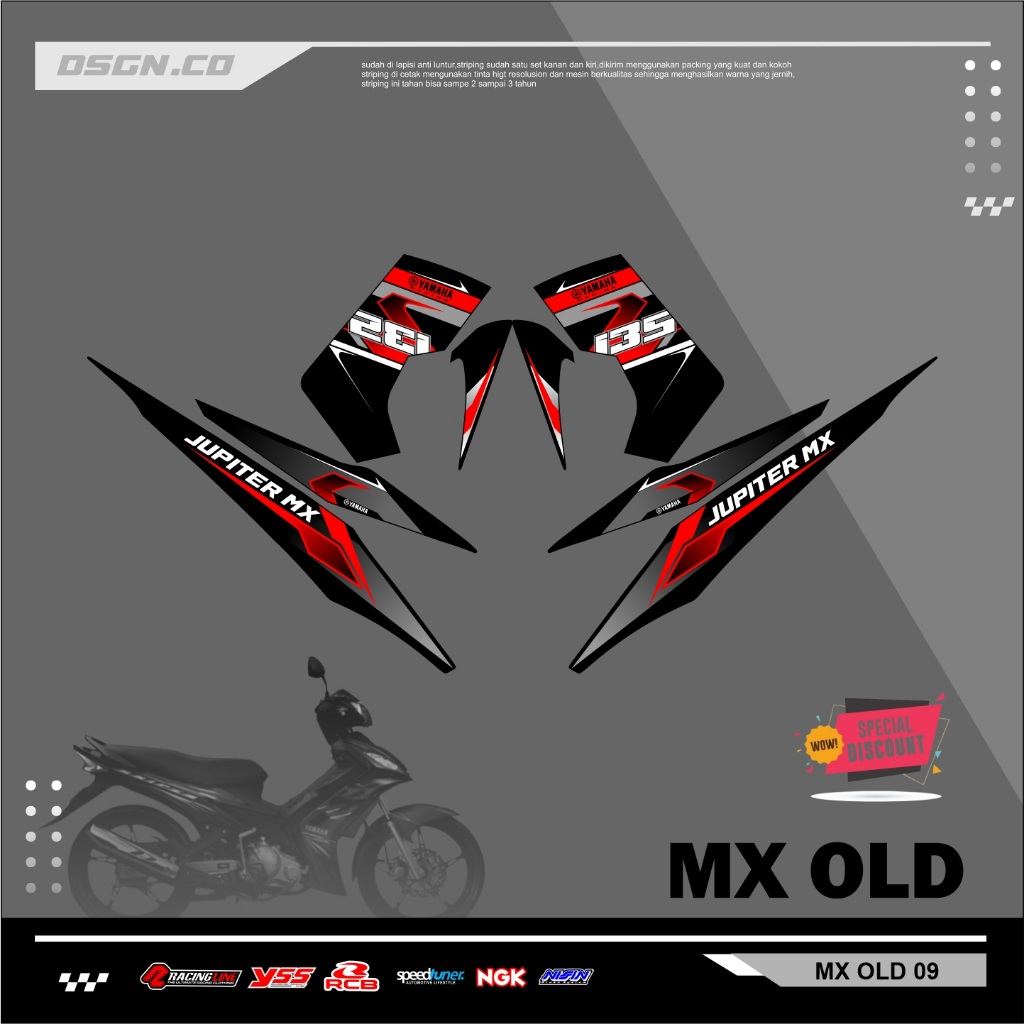 Striping Mx Old - Striping Mx Old Variasi Jupiter Mx Lama 135 variasi List Body Variasi Stiker Excit