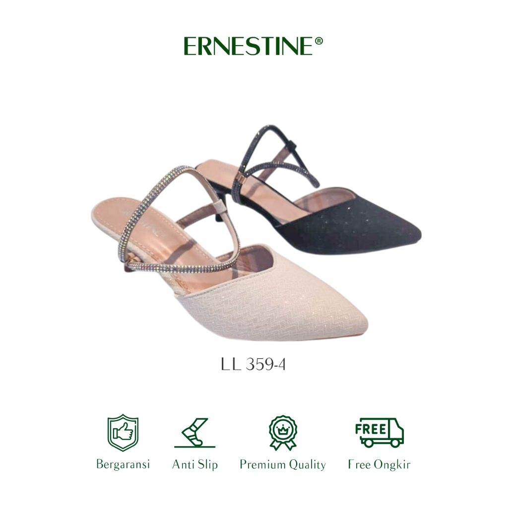 [BUY 1 GET 1 FREE] Sandal Heels/Pesta/kondangan Wanita, Hak 5cm Type LL359-4 Ernestine Collection