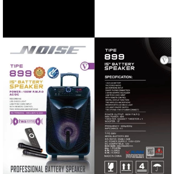 NOISE SPEAKER MEETING TROLEY 15 INCH 899V