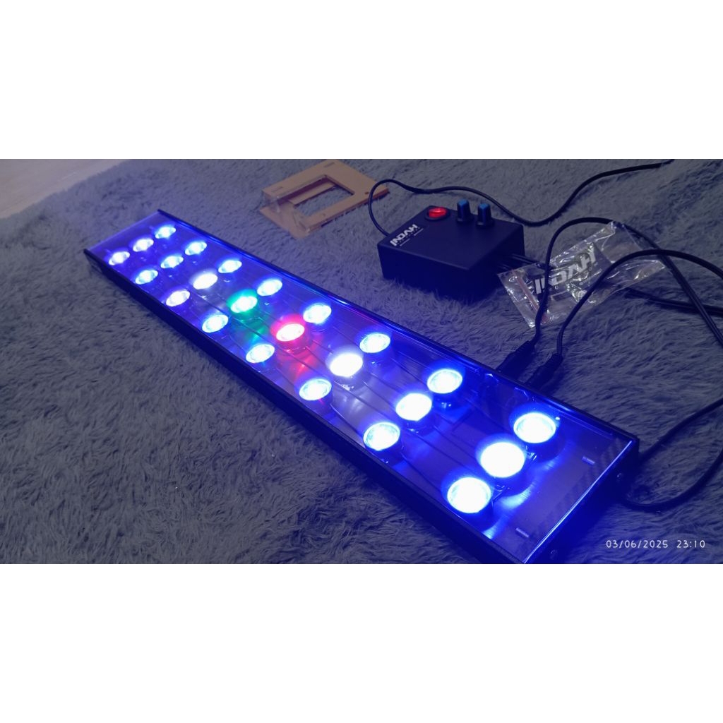 LAMPU AQUARIUM AIR LAUT 30CM-60CM 24WATT FULLENSA+COVER LAMPU+DIMMER 2CHANEL