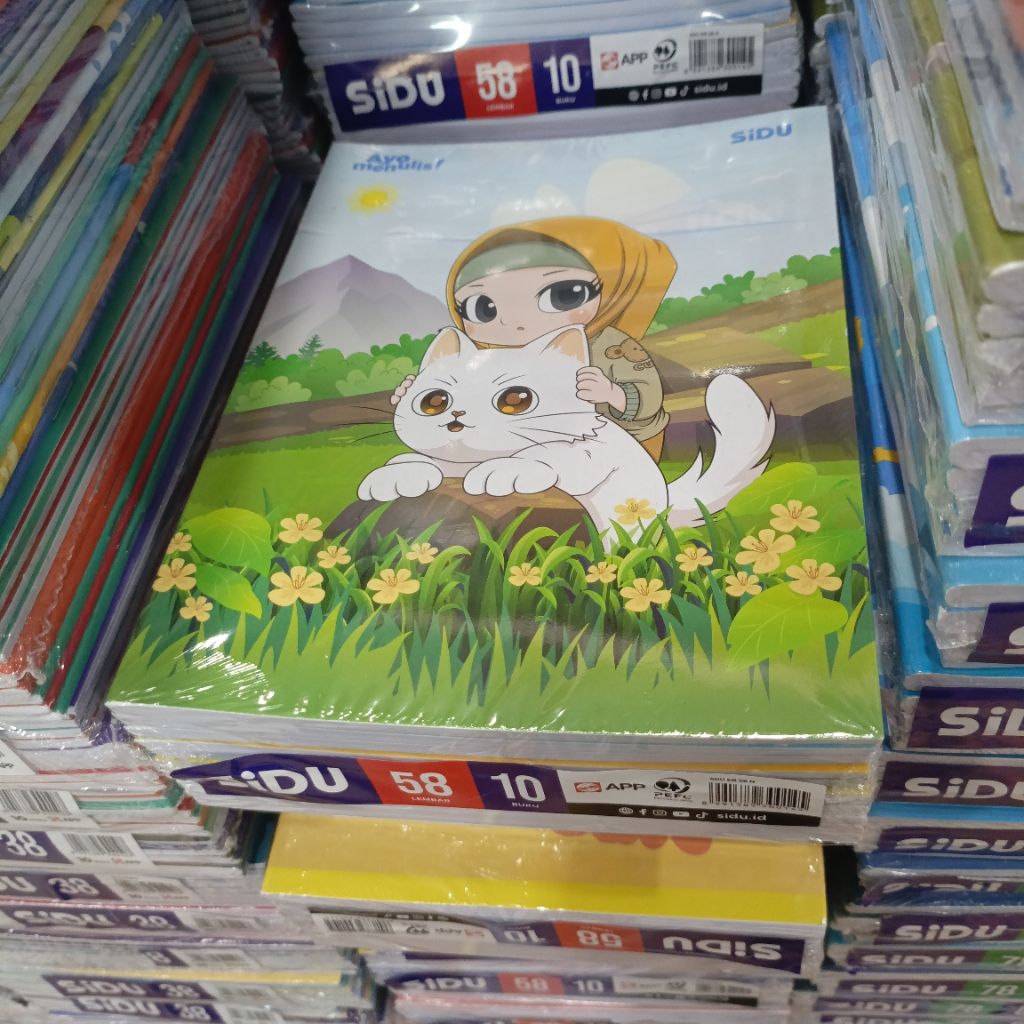

BUKU TULIS SIDU 58 LEMBAR SATU PACK ISI 10 BUKU | BUKU TULIS BERGARIS KWARTO
