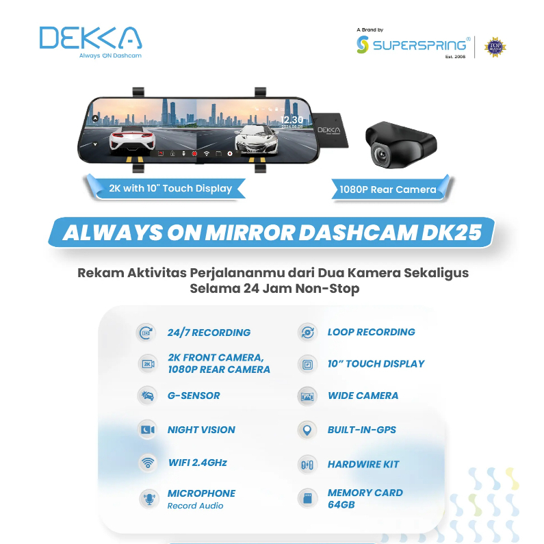 SUPERSPRING DASHCAM 2K CAMERA - DK25
