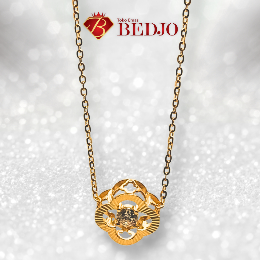 Kalung Emas Liontin Bunga Mata | Perhiasan Emas Kalung | Gold Jewelry Necklace Flower