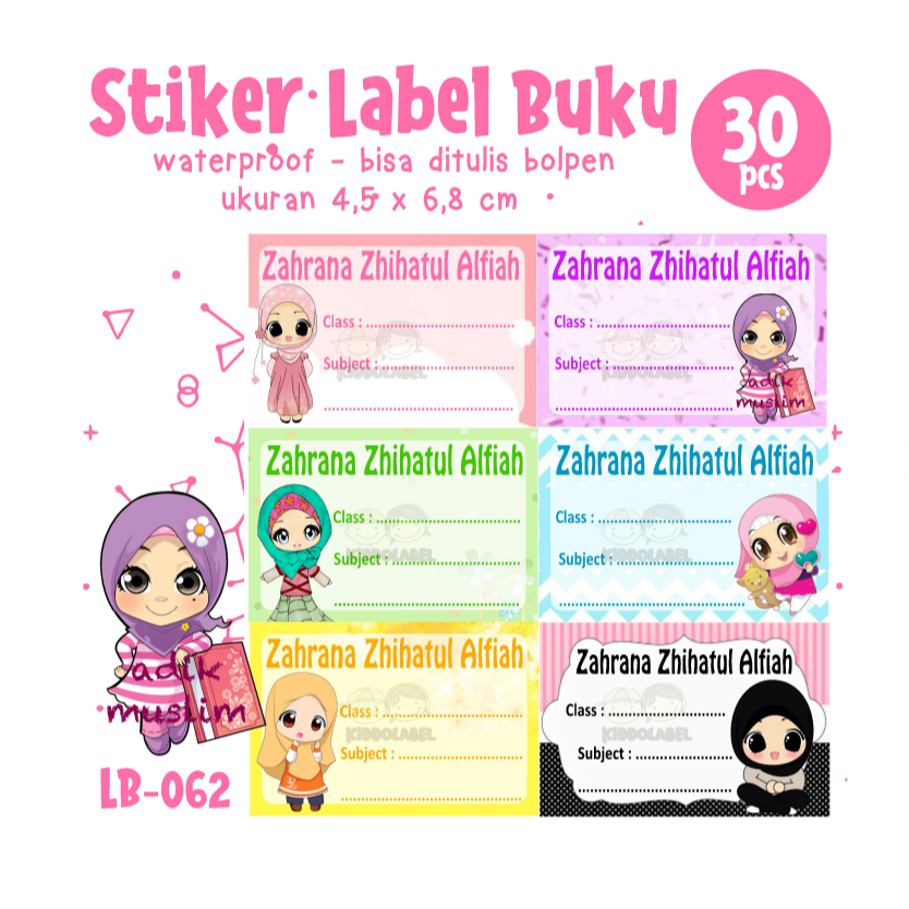 

LABEL BUKU ANAK GIRL 1 popmart molly dimo crybaby