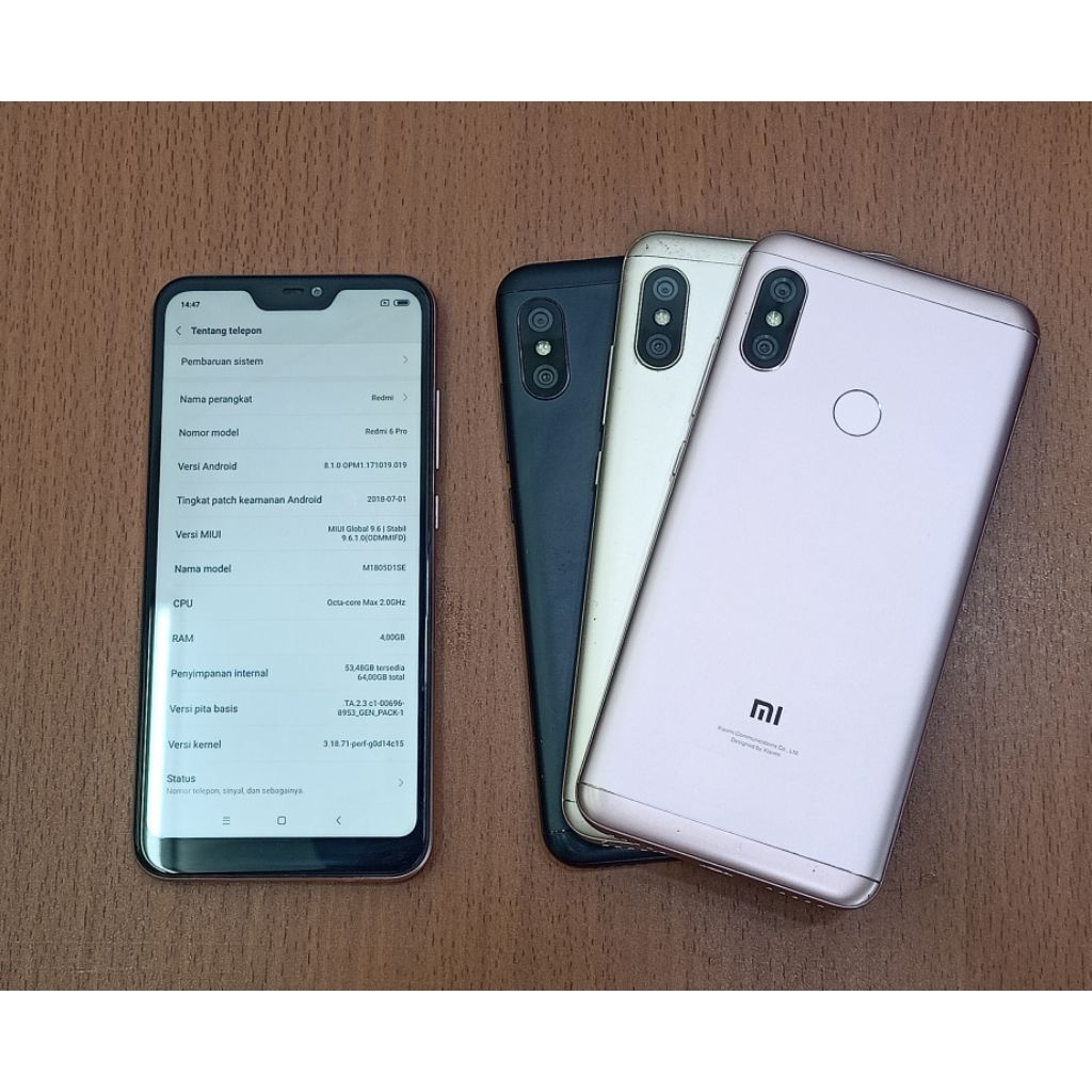 xiaomi redmi 6 pro ram 4gb internal 64gb/redmi 6 pro ram 4gb/ second redmi 6 pro