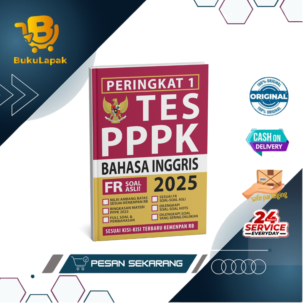 Buku Tes CPNS PPPK - Peringkat 1 PPPK GURU BAHASA INGGRIS 2025 - CPNS PPPK 2025