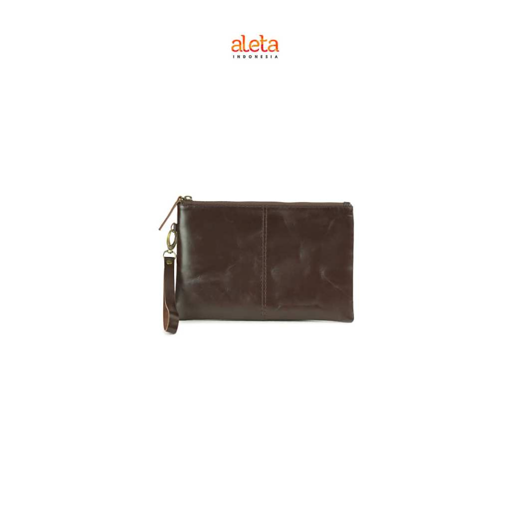 Aleta Indonesia - Gendhis Clutch Kulit Asli Premium Muat HP, Kartu, Dompet Free Grafir Nama