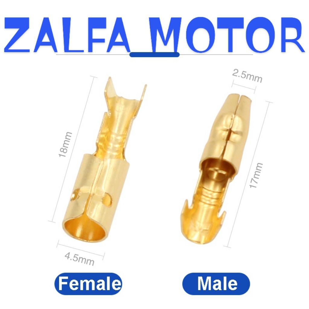 Skun Sekun Kabel Motor Bulat Male dan Female Cowok Cewek  Soket Kabel Motor