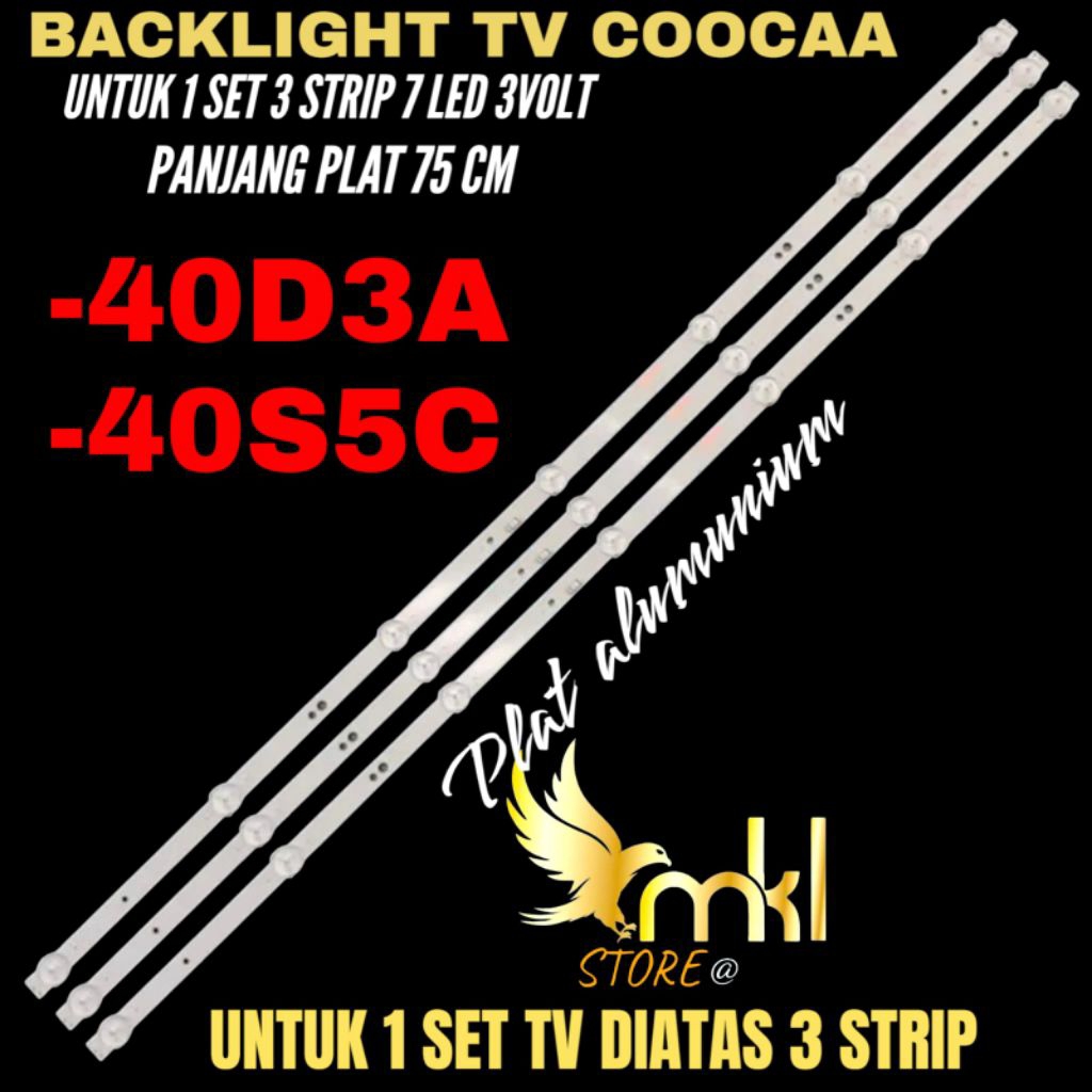 BACKLIGHT TV LED COOCAA 40 INCH 40D3A-40S5C BACKLIGHT TV LED COOCAA