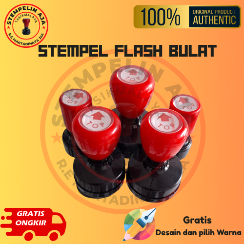 

Stempel Flash Bulat Custom Desain | Ukuran D17 s/d D51 | Tinta Flash Otomatis