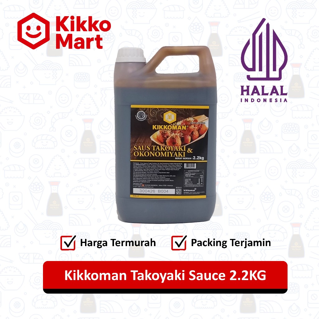 

Kikkoman Takoyaki Halal 2L / 2.2KG – Saus Takoyaki Gurih Manis Khas Jepang Siap Pakai – Cocok untuk Takoyaki, Okonomiyaki, Rice Bowl, dan Usaha Kuliner Jepang