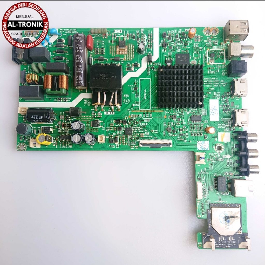 MAINBOARD TV LED COOCAA 32 INCH MODEL 32S7G MODUL MB MAIN BOARD COOCAA 32S7G 32S7