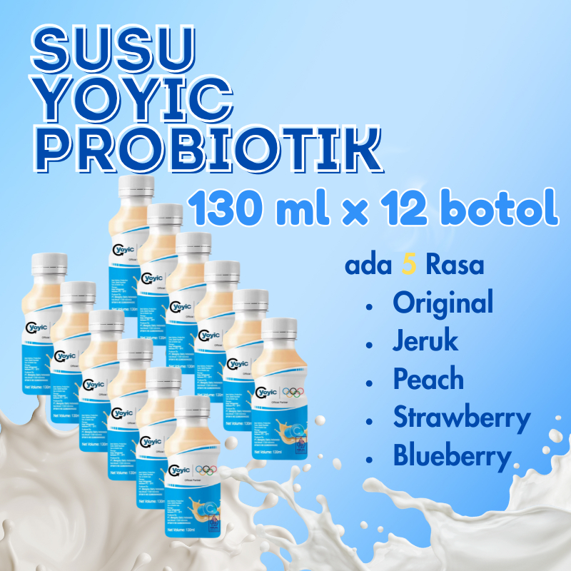 

Yoyic | minuman susu Fermentasi | 5 rasa | 130ml x 12 botol