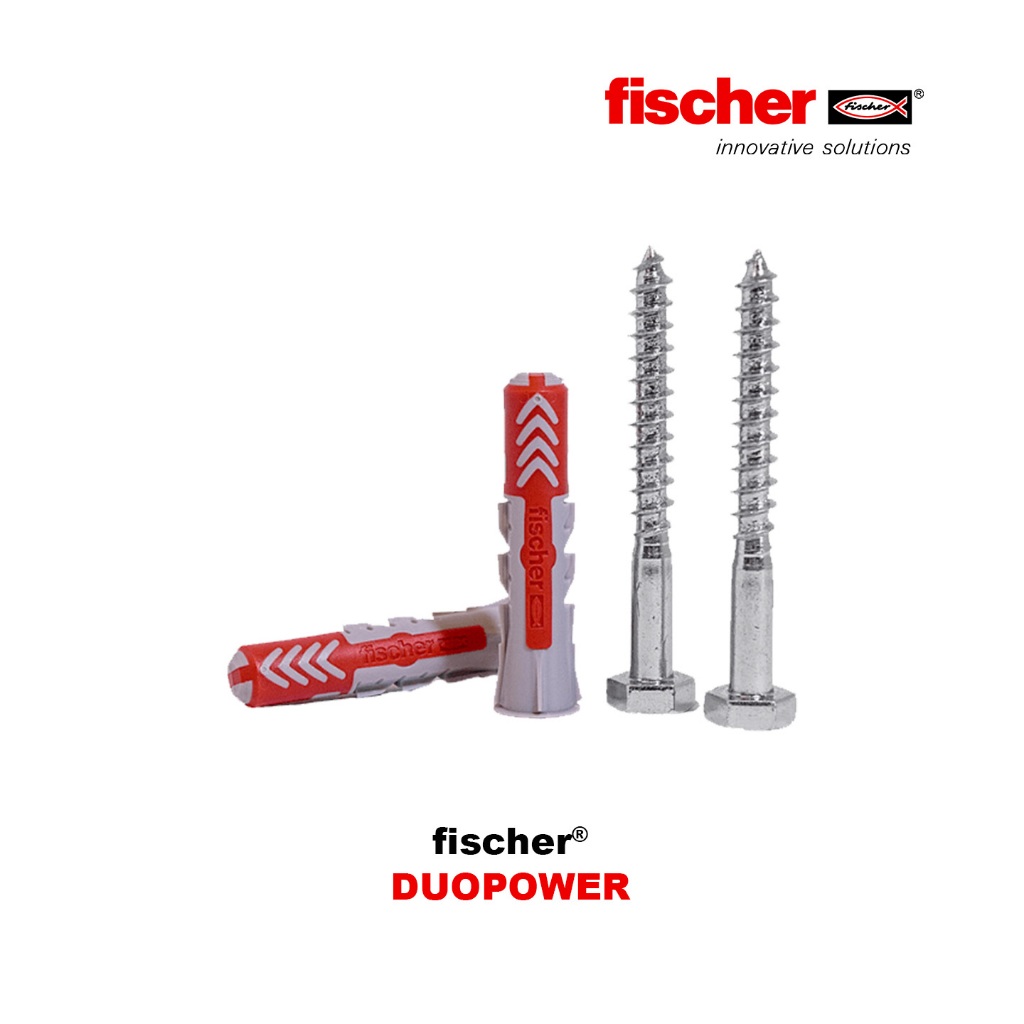 Fischer Duo Power + Sekrup - Angkur Nilon Semua Media Dinding