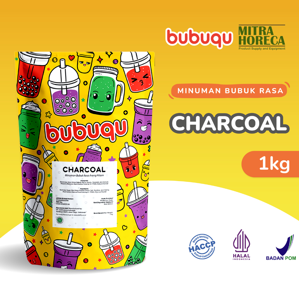 Bubuqu Charcoal Powder Drink 1 Kg - Bubuk Minuman Arang
