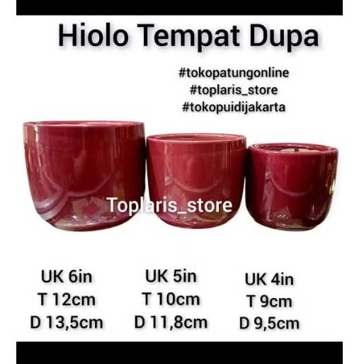 Hiolo Tempat Hio Keramik Polos Leluhur 01