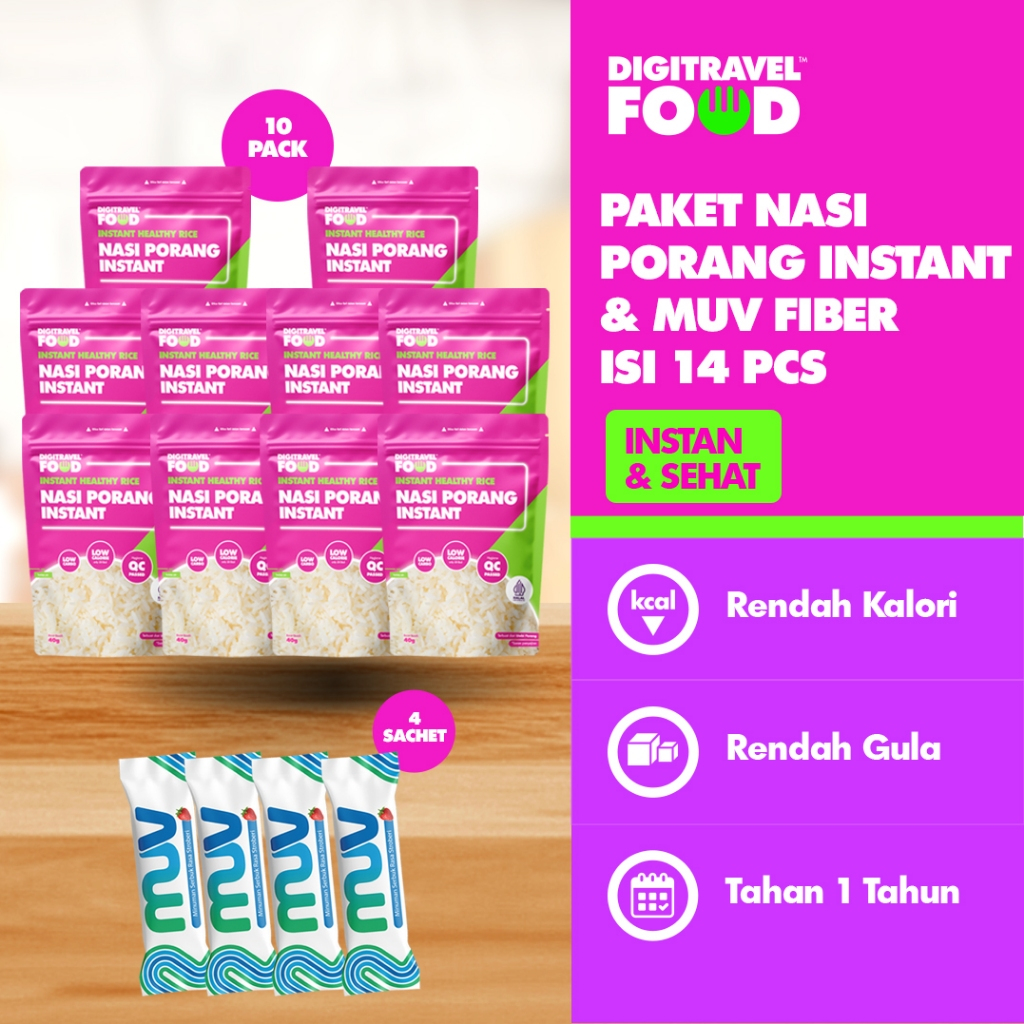 

DIGITRAVEL Pack Nasi Porang Instan Travel Outdoor - 14 Pcs