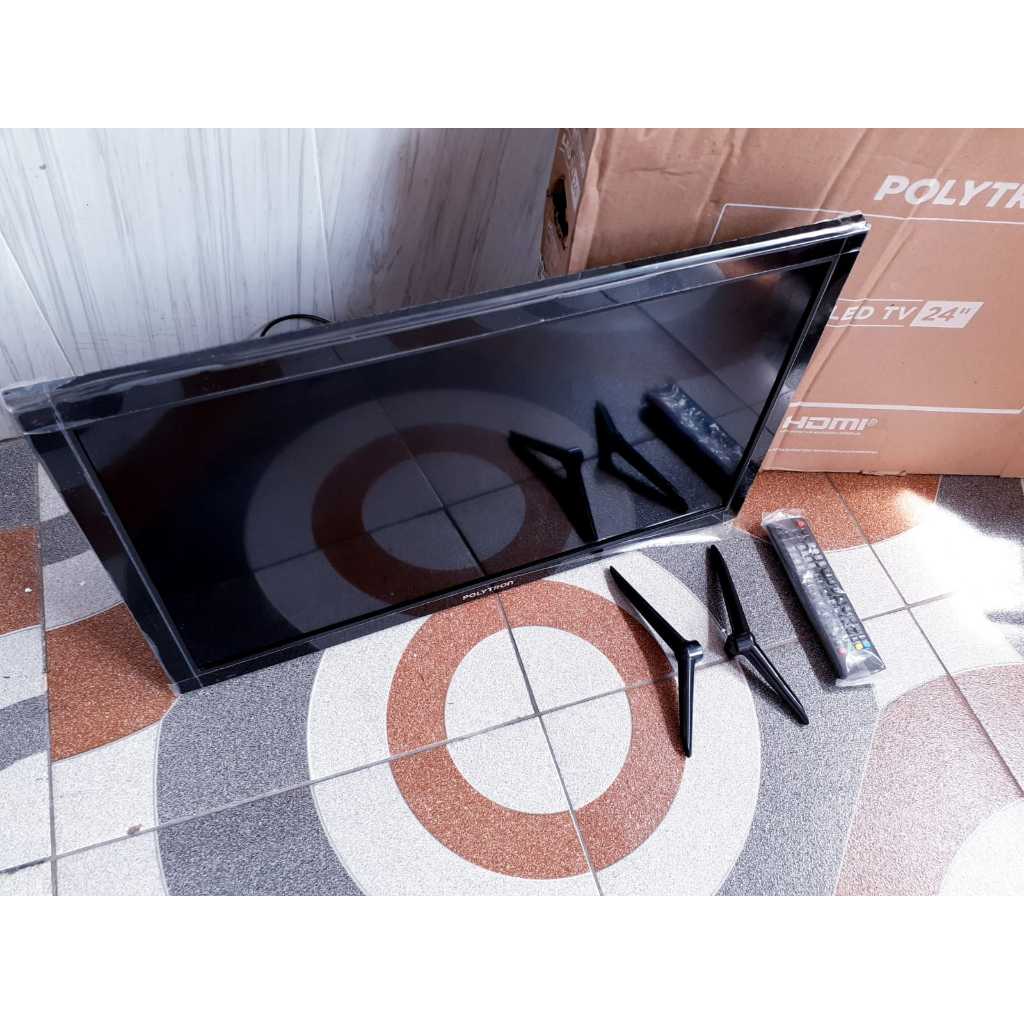 TV LED POLYTRON 24IN DIGITAL TV TANPA STB MULUSS