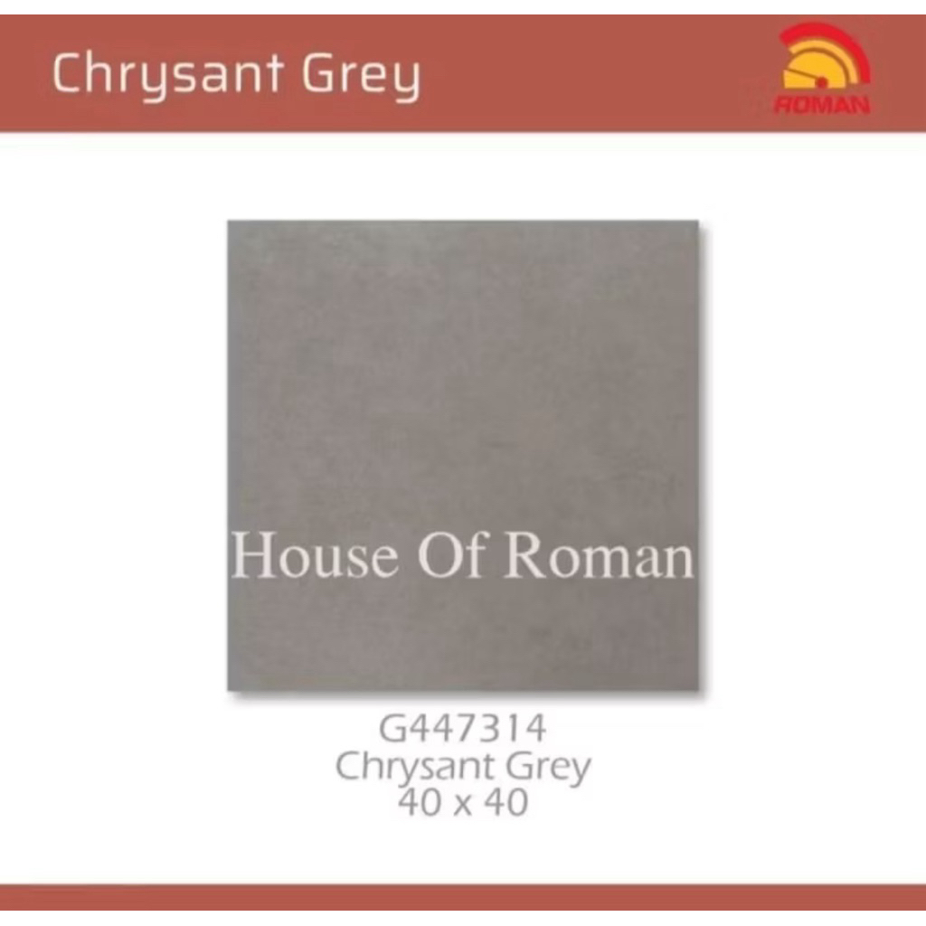 Roman Keramik 40x40  Roman G447314 Chrysant Grey